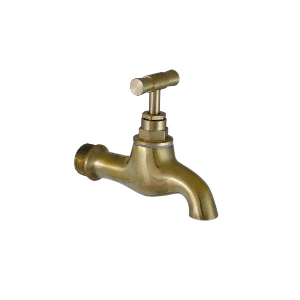 GRIFO CURVO DE PILA EN LATÓN 3/4